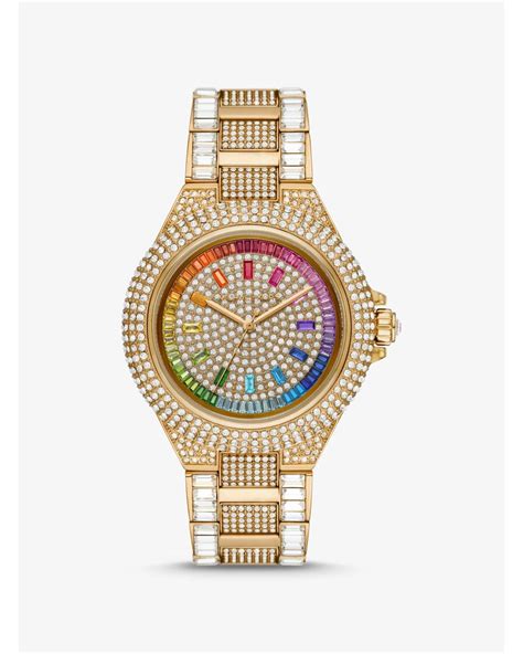 michael kors watch rainbow|michael kors rainbow pave.